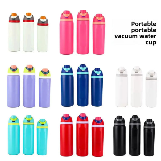 Large Capacity Outdoor Portable Insulated Stainless Steel Fruit Water Bottle 304 Stainless Steel Sports Water Cup