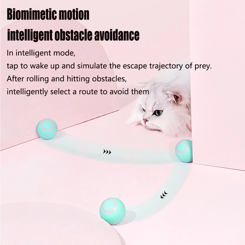 1/4Pc Cat Interactive Ball Smart Cat Toys Electronic Interactive Cat Toy Indoor Automatic Rolling Magic Ball Cat Game Accessorie