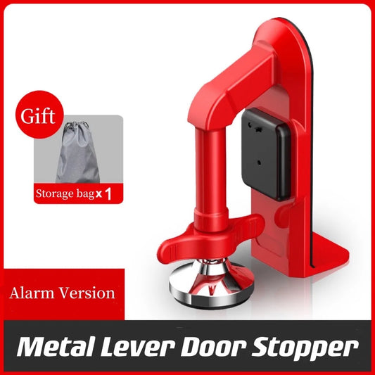 Salvation for Girls Alone-Security Lock Metal Strong Door Blocker Hotel Travel Locks Alarm Anti-Collision Portable Door Stopper