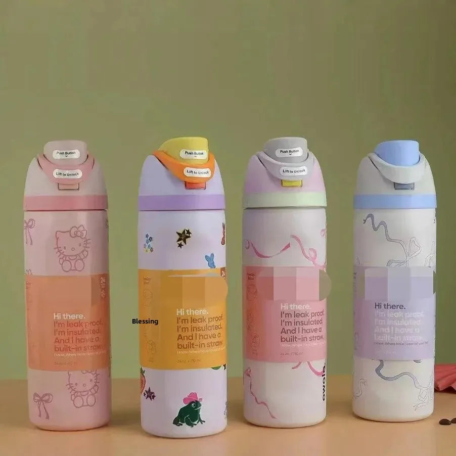 Large Capacity Outdoor Portable Insulated Stainless Steel Fruit Water Bottle 304 Stainless Steel Sports Water Cup