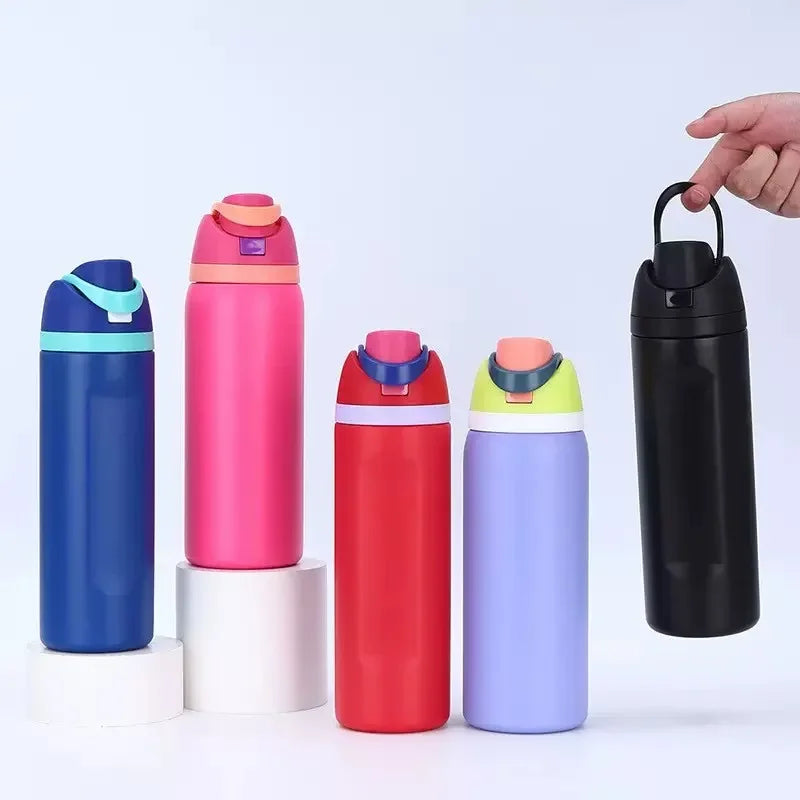Large Capacity Outdoor Portable Insulated Stainless Steel Fruit Water Bottle 304 Stainless Steel Sports Water Cup