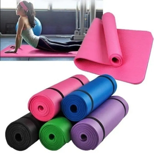 All-Purpose 1/2-Inch Extra Thick High Density Anti-Tear Exercise Yoga Mat with Carrying Strap